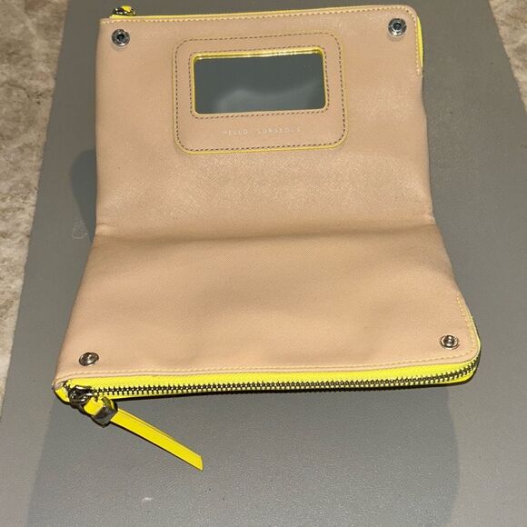 STELLA & DOT Perforated Yellow Clutch Handbag - Picture 6 of 7